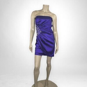 JESSICA MCCLINTOCK 10 Strapless Purple Cocktail‎ Dress Party Barbie